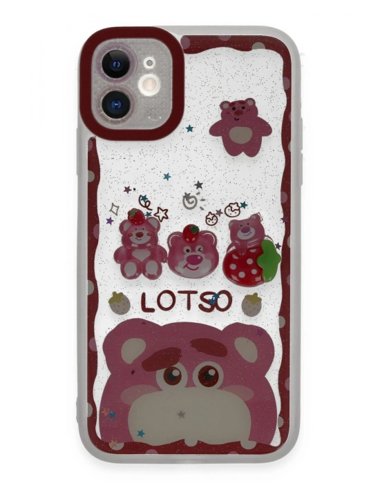 Newface iPhone 11 Kılıf Sweet Desenli Silikon Kapak - Pembe