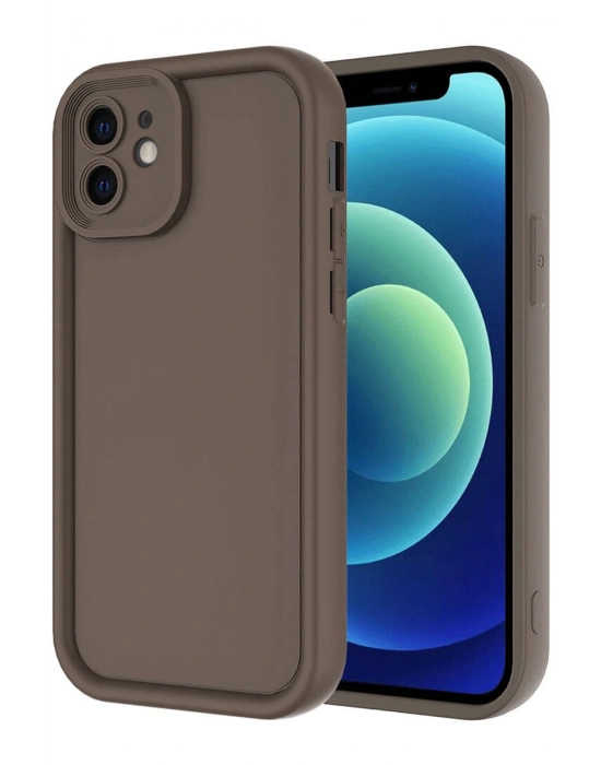 Newface iPhone 11 Kılıf Viera Silikon - Kahverengi