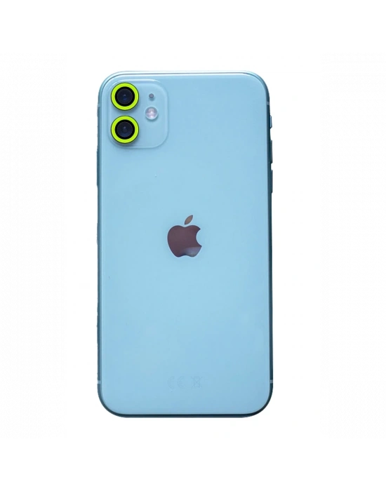 Newface iPhone 11 Neon Fosforlu Kamera Lens - Yeşil