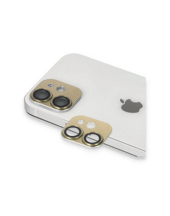 Newface iPhone 11 Pers Alüminyum Kamera Lens - Gold