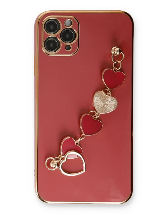 Newface iPhone 11 Pro Kılıf Esila Silikon - Kırmızı