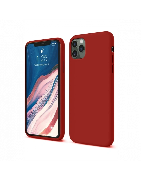 Newface iPhone 11 Pro Kılıf First Silikon - Bordo