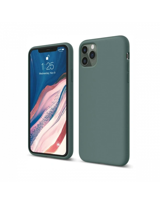 Newface iPhone 11 Pro Kılıf First Silikon - Koyu Yeşil