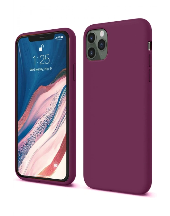Newface iPhone 11 Pro Kılıf First Silikon - Mürdüm