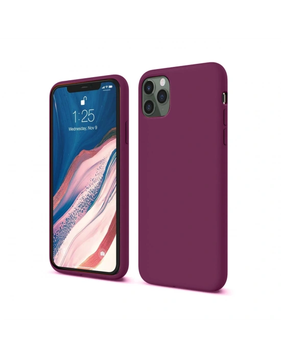 Newface iPhone 11 Pro Kılıf First Silikon - Mürdüm