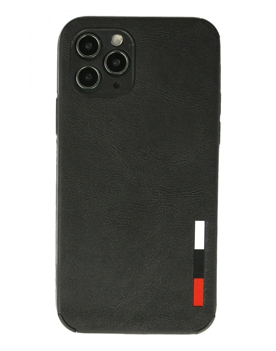 Newface iPhone 11 Pro Kılıf Loop Deri Silikon - Siyah