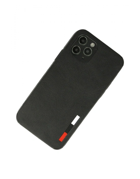 Newface iPhone 11 Pro Kılıf Loop Deri Silikon - Siyah