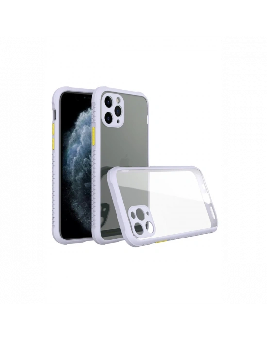 Newface iPhone 11 Pro Kılıf Miami Şeffaf Silikon - Lila