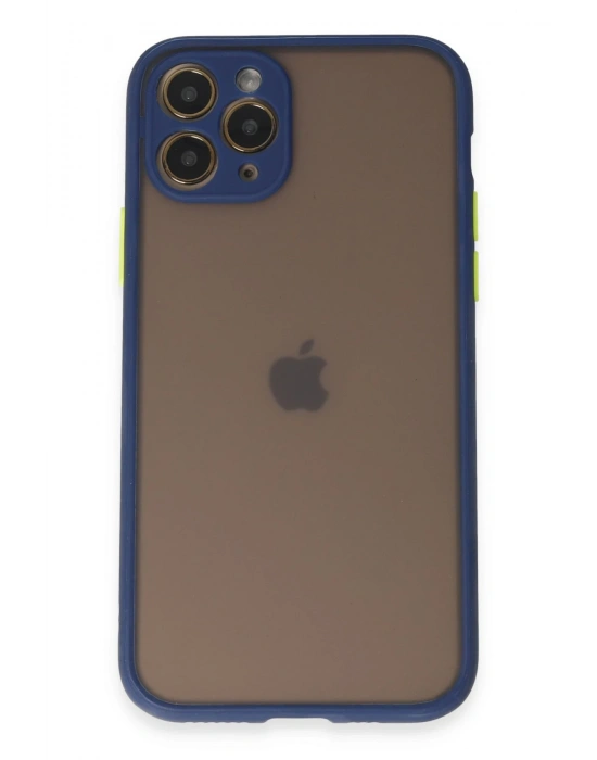 Newface iPhone 11 Pro Kılıf Montreal Silikon Kapak - Lacivert