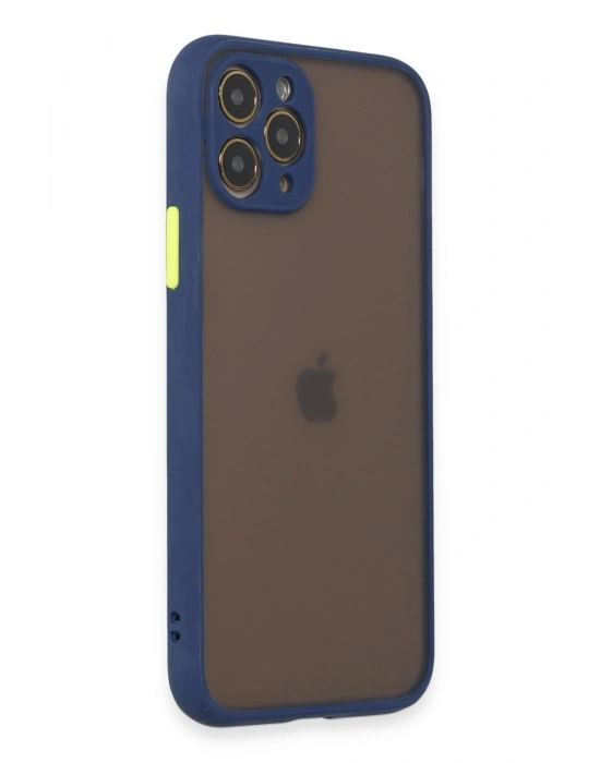 Newface iPhone 11 Pro Kılıf Montreal Silikon Kapak - Lacivert