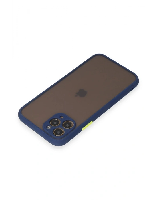 Newface iPhone 11 Pro Kılıf Montreal Silikon Kapak - Lacivert