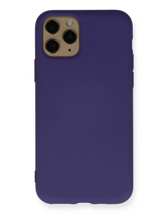 Newface iPhone 11 Pro Kılıf Nano içi Kadife Silikon - Mor
