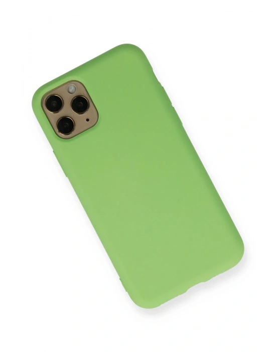 Newface iPhone 11 Pro Kılıf Nano içi Kadife Silikon - Yeşil
