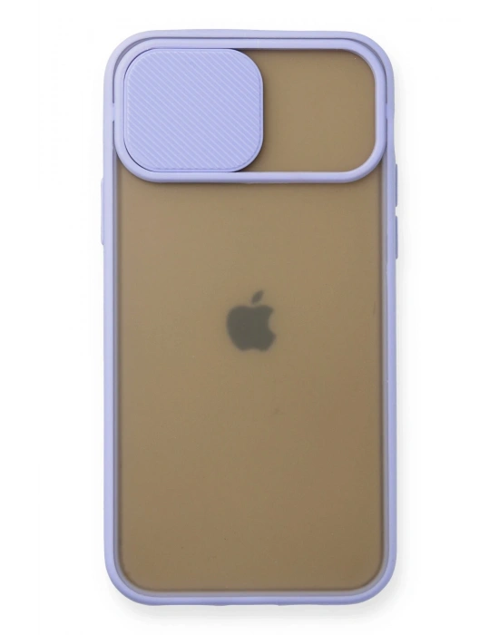 Newface iPhone 11 Pro Kılıf Palm Buzlu Kamera Sürgülü Silikon - Lila