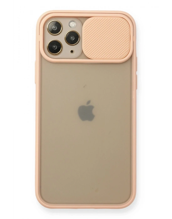 Newface iPhone 11 Pro Kılıf Palm Buzlu Kamera Sürgülü Silikon - Pembe