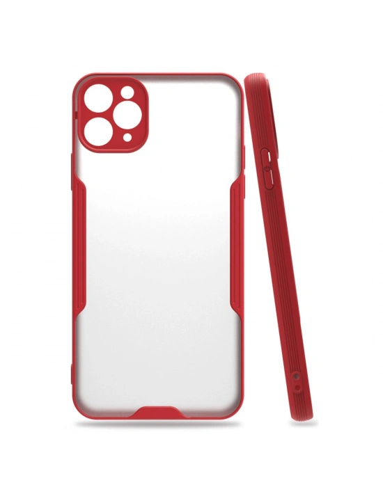 Newface iPhone 11 Pro Kılıf Platin Silikon - Kırmızı