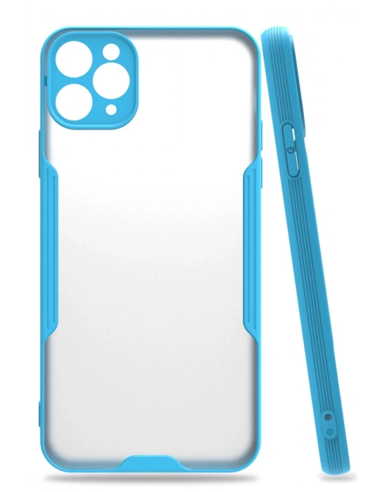 Newface iPhone 11 Pro Kılıf Platin Silikon - Mavi