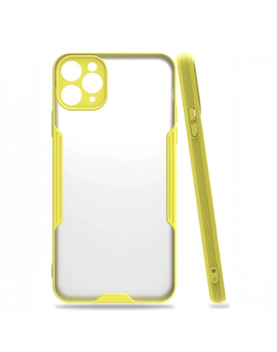 Newface iPhone 11 Pro Kılıf Platin Silikon - Sarı