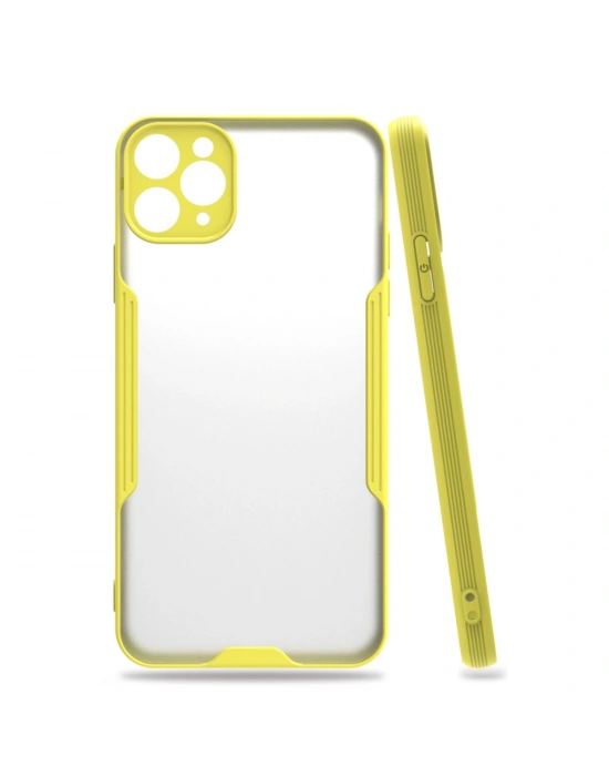 Newface iPhone 11 Pro Kılıf Platin Silikon - Sarı