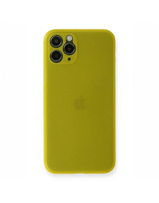 Newface iPhone 11 Pro Kılıf PP Ultra İnce Kapak - Sarı
