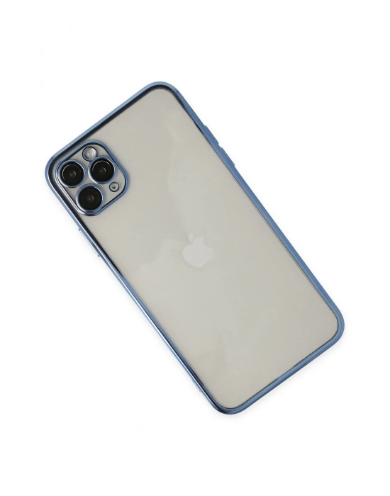 Newface iPhone 11 Pro Kılıf Razer Lensli Silikon - Açık Mavi