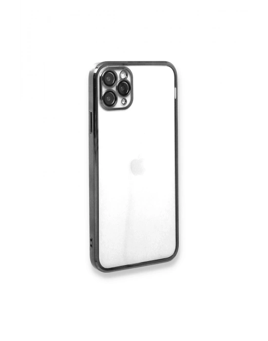 Newface iPhone 11 Pro Kılıf Razer Lensli Silikon - Gümüş