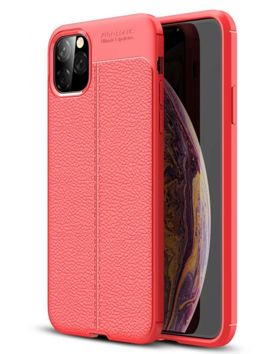 Newface iPhone 11 Pro Max Kılıf Auto Focus Kapak - Kırmızı