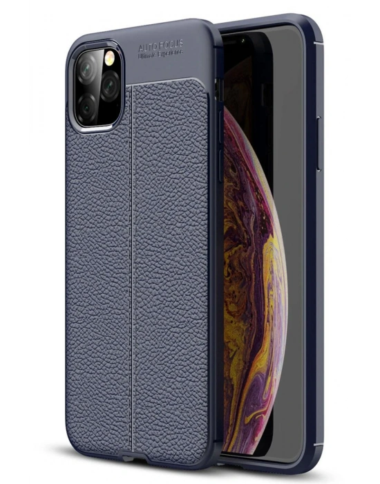Newface iPhone 11 Pro Max Kılıf Auto Focus Kapak - Lacivert