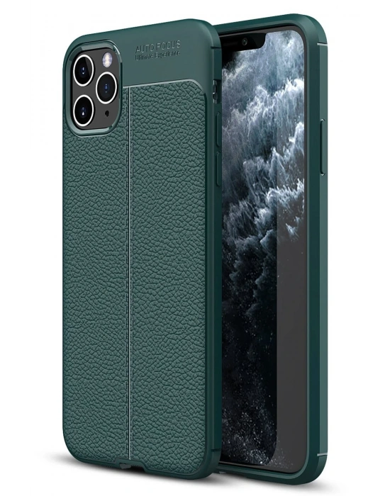 Newface iPhone 11 Pro Max Kılıf Auto Focus Kapak - Yeşil