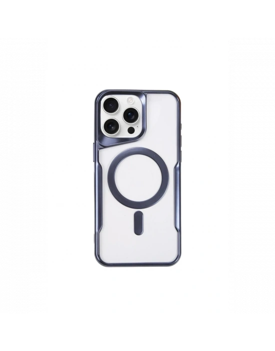 Newface iPhone 11 Pro Max Kılıf Boyi Magsafe Silikon Kapak - Lacivert