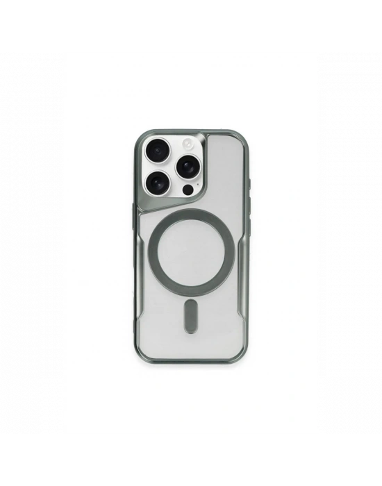 Newface iPhone 11 Pro Max Kılıf Boyi Magsafe Silikon Kapak - Yeşil