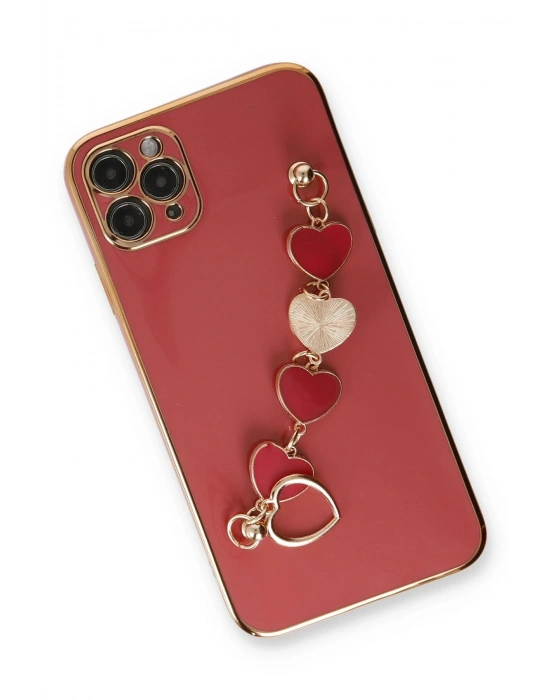 Newface iPhone 11 Pro Max Kılıf Esila Silikon - Kırmızı