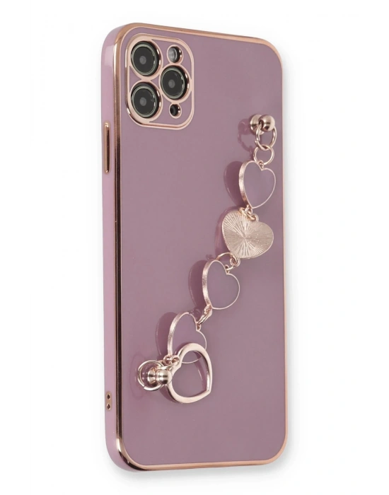 Newface iPhone 11 Pro Max Kılıf Esila Silikon - Mor