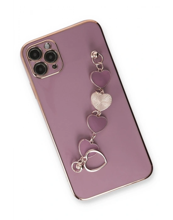 Newface iPhone 11 Pro Max Kılıf Esila Silikon - Mor