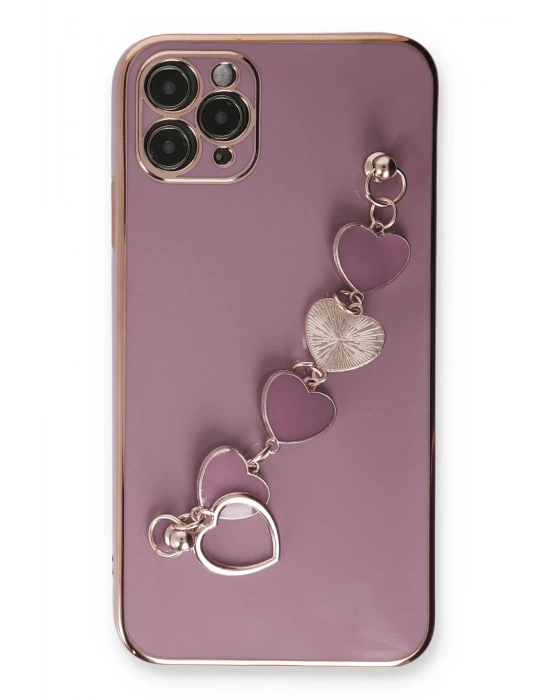 Newface iPhone 11 Pro Max Kılıf Esila Silikon - Mor