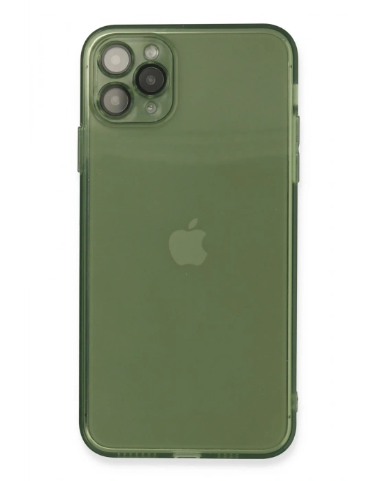 Newface iPhone 11 Pro Max Kılıf Fly Lens Silikon - Yeşil