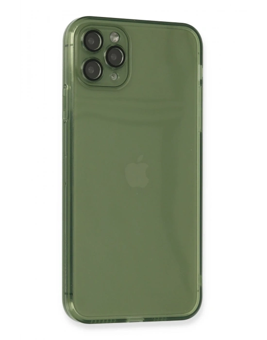 Newface iPhone 11 Pro Max Kılıf Fly Lens Silikon - Yeşil