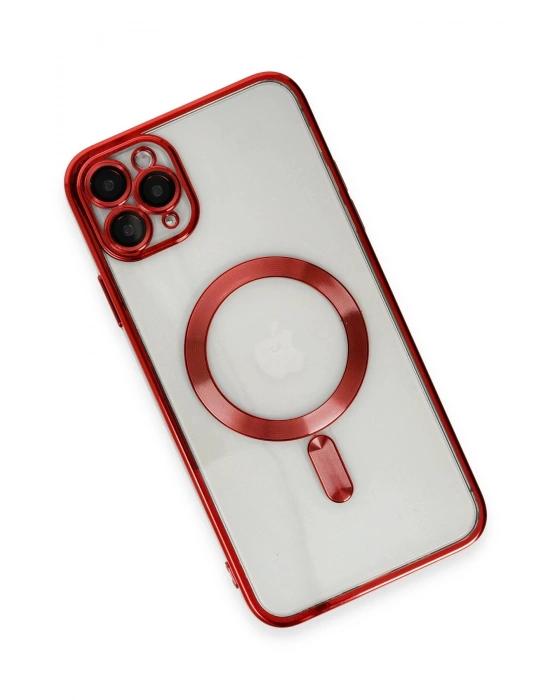 Newface iPhone 11 Pro Max Kılıf Kross Magneticsafe Kapak - Kırmızı