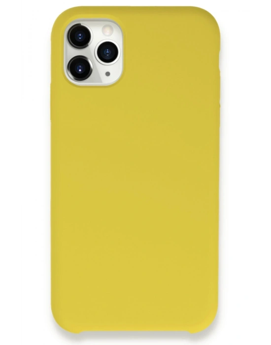 Newface iPhone 11 Pro Max Kılıf Lansman Legant Silikon - Sarı
