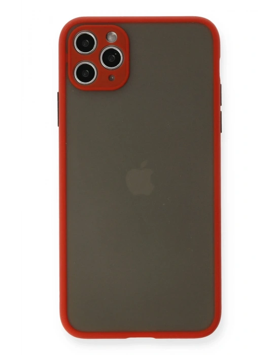 Newface iPhone 11 Pro Max Kılıf Montreal Silikon Kapak - Kırmızı