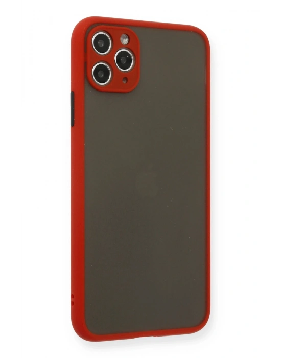 Newface iPhone 11 Pro Max Kılıf Montreal Silikon Kapak - Kırmızı