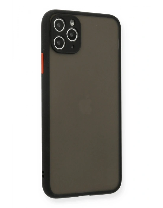 Newface iPhone 11 Pro Max Kılıf Montreal Silikon Kapak - Siyah