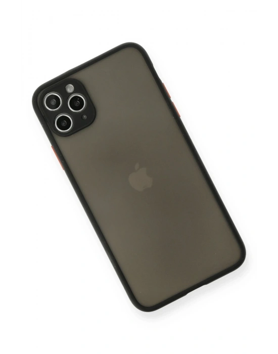 Newface iPhone 11 Pro Max Kılıf Montreal Silikon Kapak - Siyah