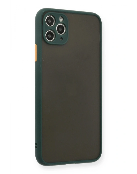 Newface iPhone 11 Pro Max Kılıf Montreal Silikon Kapak - Yeşil