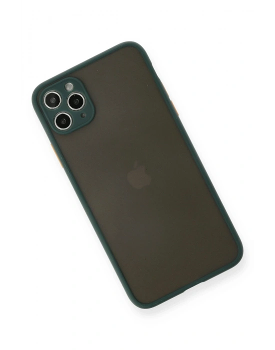 Newface iPhone 11 Pro Max Kılıf Montreal Silikon Kapak - Yeşil