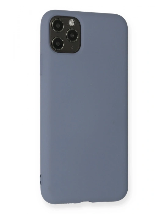 Newface iPhone 11 Pro Max Kılıf Nano içi Kadife Silikon - Gri