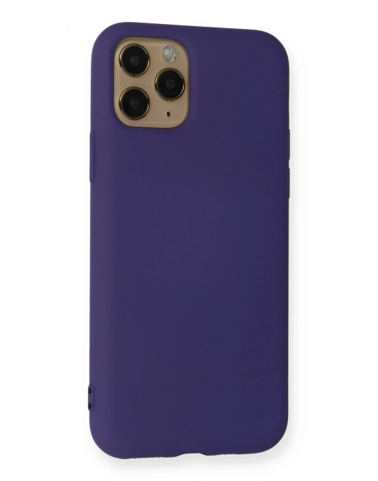 Newface iPhone 11 Pro Max Kılıf Nano içi Kadife Silikon - Mor