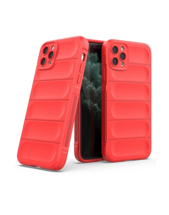 Newface iPhone 11 Pro Max Kılıf Optimum Silikon - Kırmızı