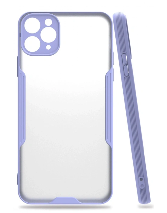 Newface iPhone 11 Pro Max Kılıf Platin Silikon - Lila