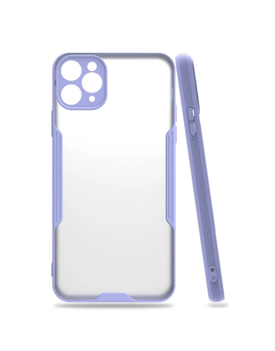 Newface iPhone 11 Pro Max Kılıf Platin Silikon - Lila